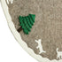 Handmade Felted Grey Christmas Tree Skirt - 36", Cream Cats and Green Trees T1CAT36 - ARCADIA HOME